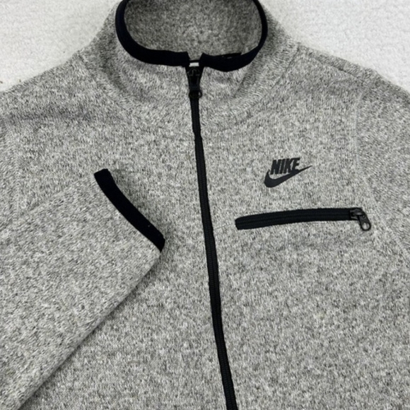 VintageY2K Nike Gray Zip-Up Jacket Size Large Runs Medium - Picture 2 of 8